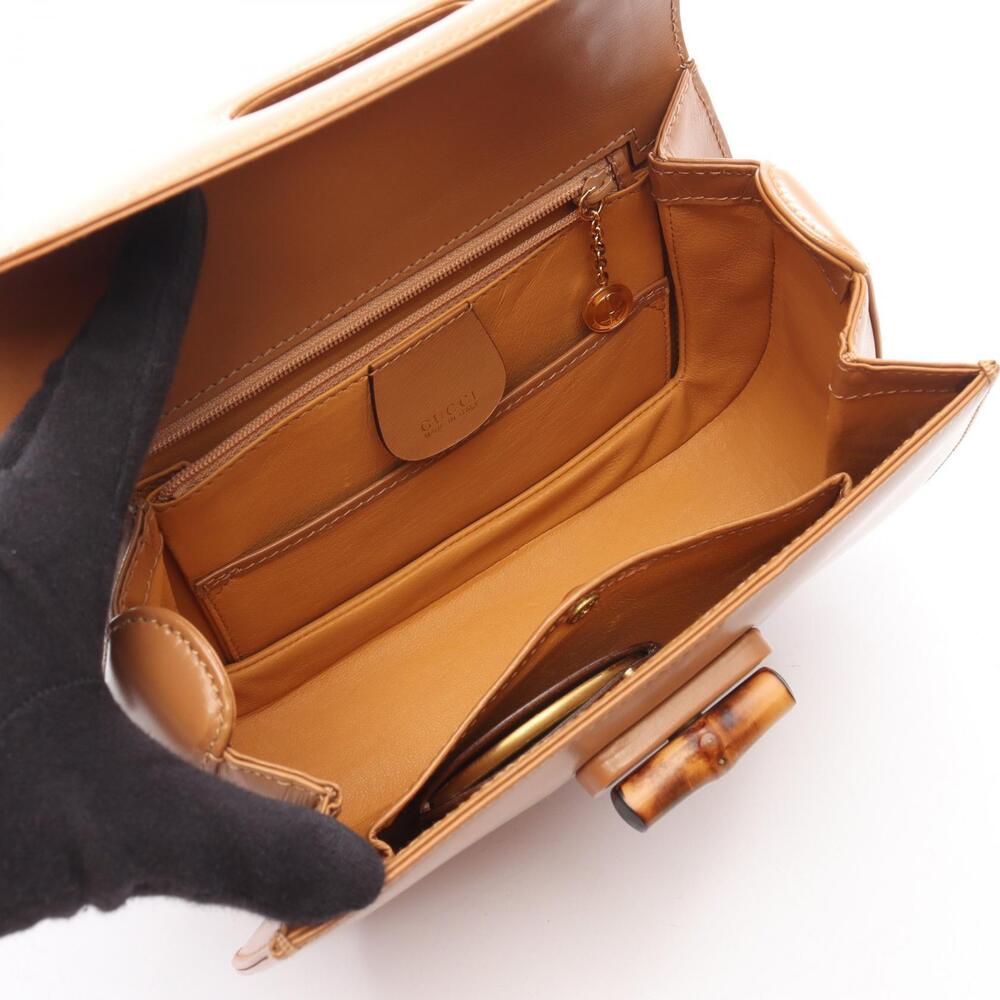 Gucci Leather Handbag Bamboo Brown - Picture 3 of 10